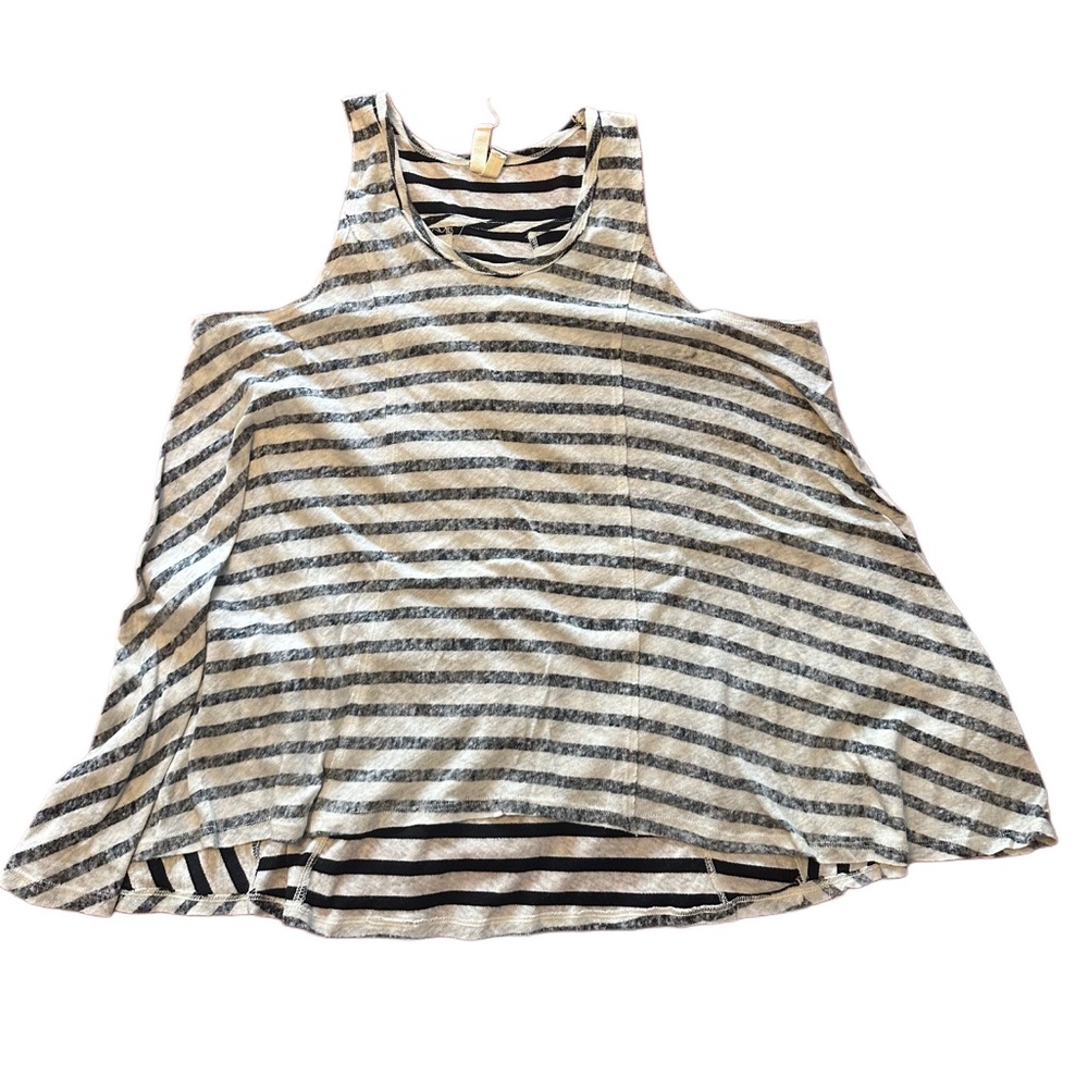 Free People black and white striped inside-out tank top size s cotton